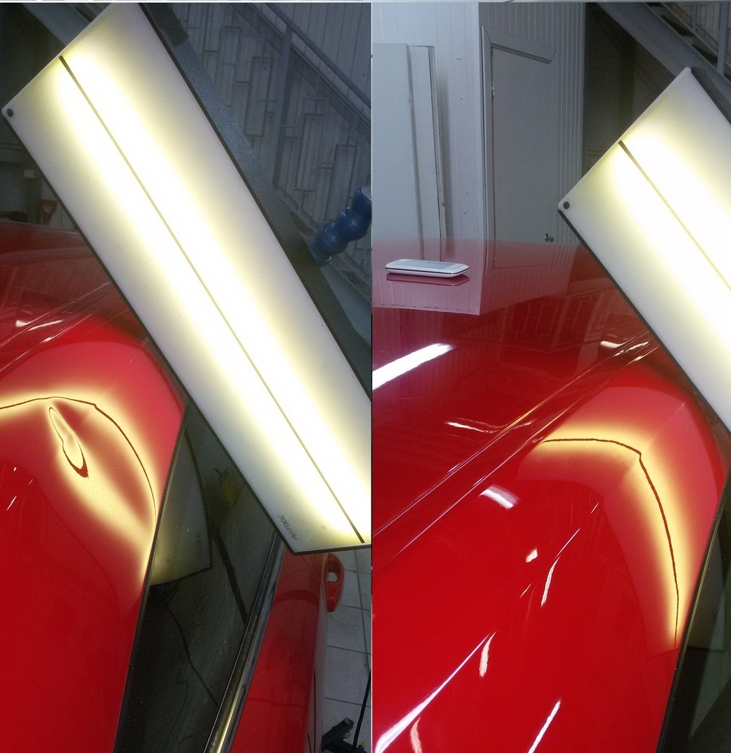 так же научим делать такие вмятины сложный ремонт вмятин на стойках сделали без покраски